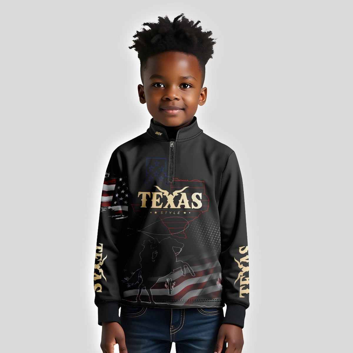Camisa Agro Infantil Brk Texas Estados Unidos com Proteção Solar UV50+ - Brk Agro