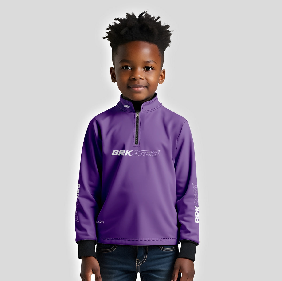 Camisa Infantil Agro Brk Roxa Clean com Proteção Solar UV50+ - Brk Agro