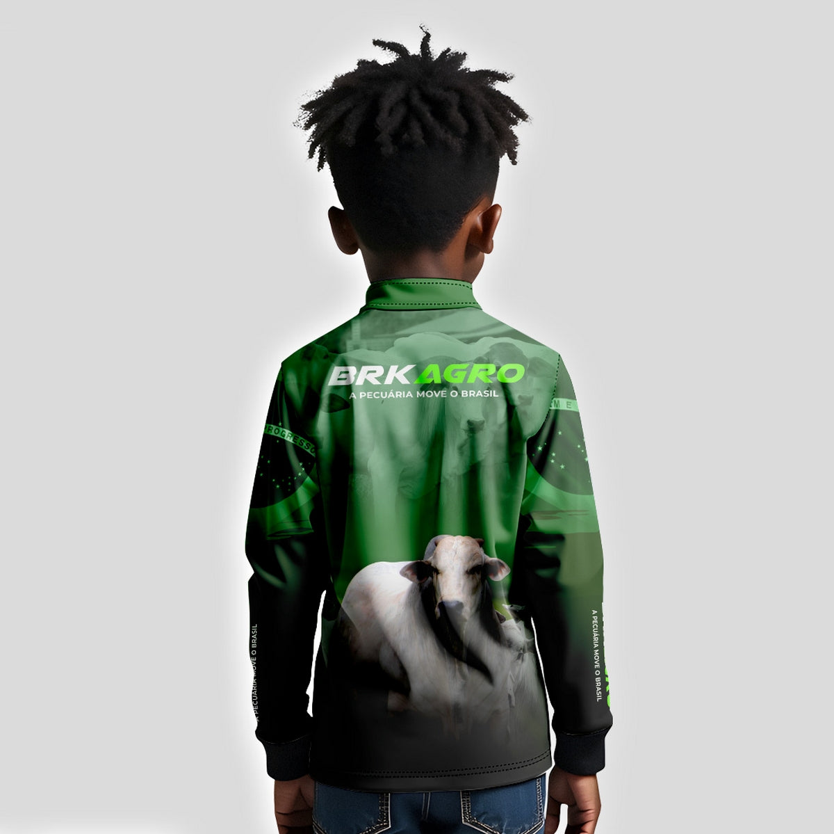 Camisa Infantil Agro Brk Nelore com UV50+ - Brk Agro