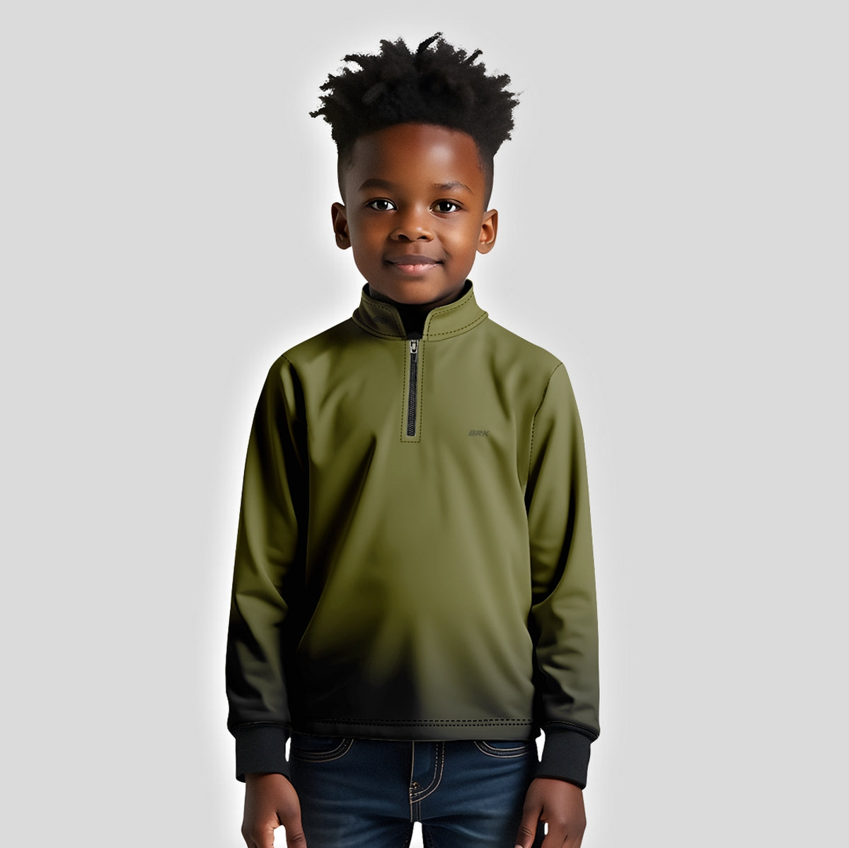 Camisa Agro Infantil Brk Unissex Basic Verde Musgo com Proteção Solar UV50+ - Brk Agro