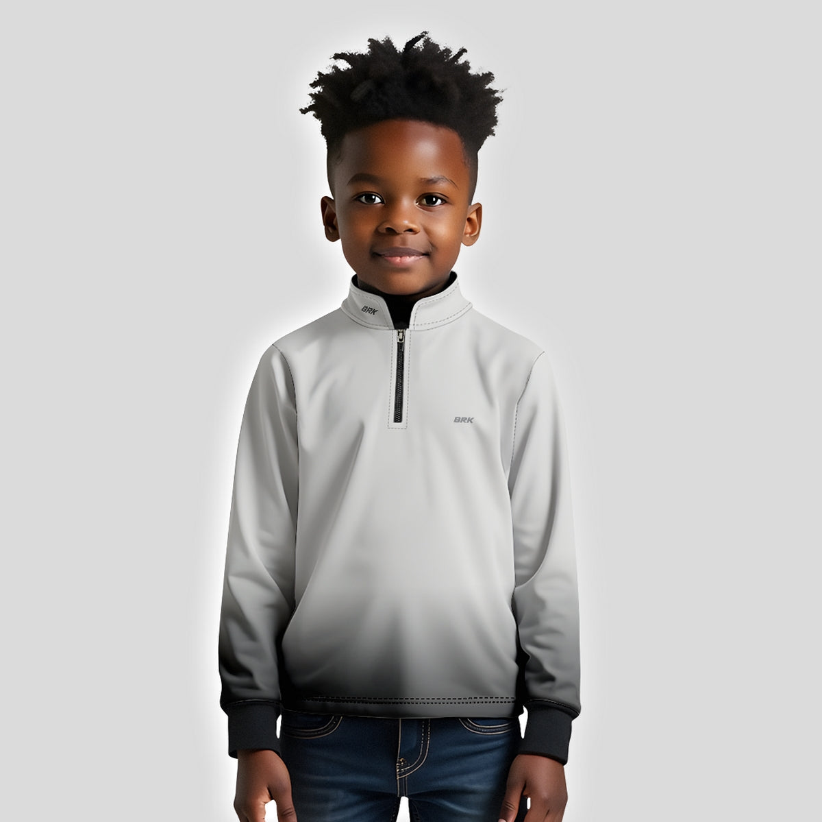 Camisa Infantil Brk Agro Unissex Basic Cinza Claro com Proteção Solar UV50+ - Brk Agro