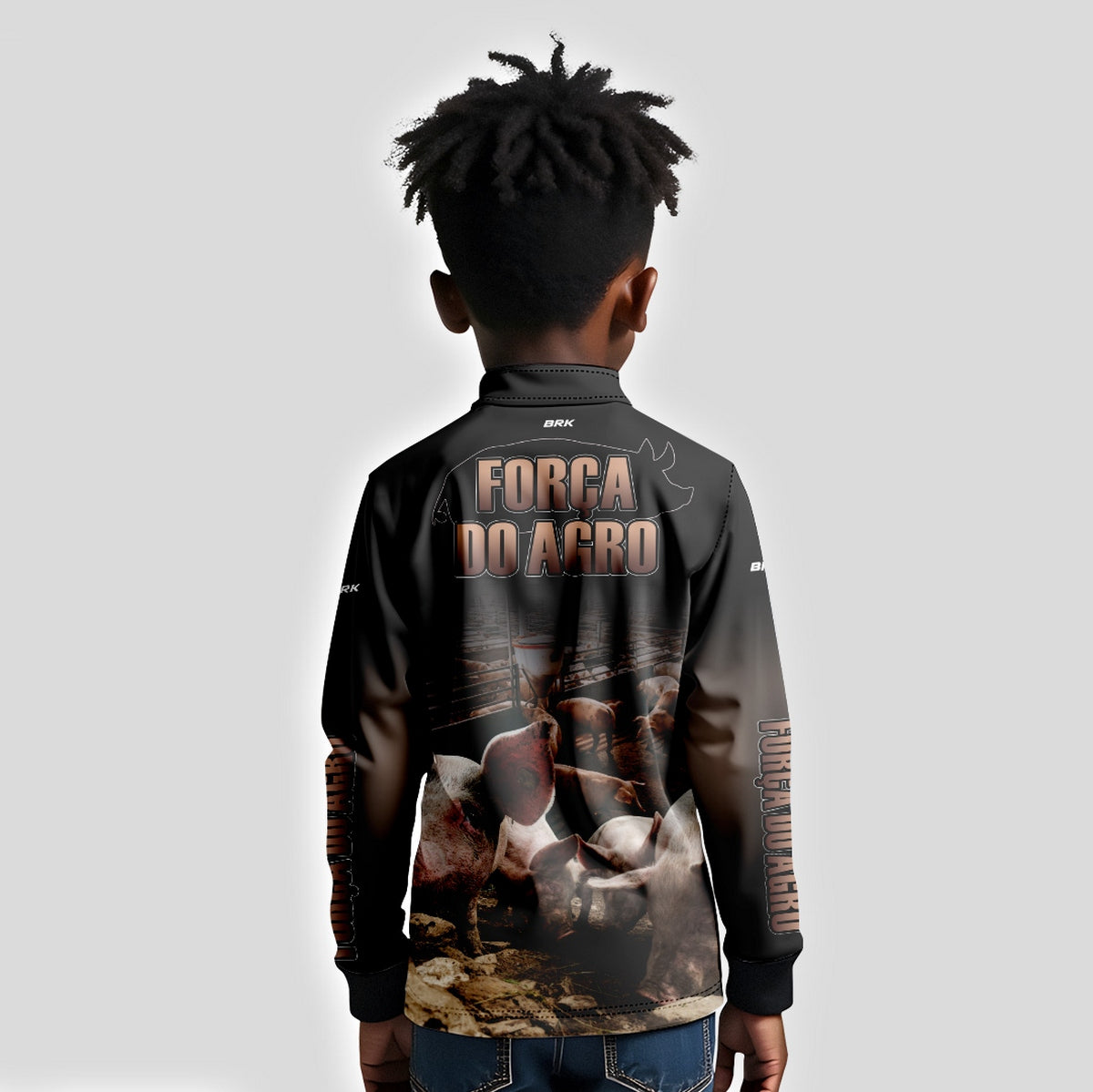 Camisa Brk Agro Suíno cultura UV50+ - Brk Agro
