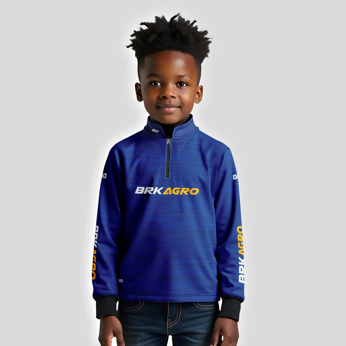 Camisa Agro Brk Mescla Azul Petróleo com Proteção Solar UV50+ - Brk Agro