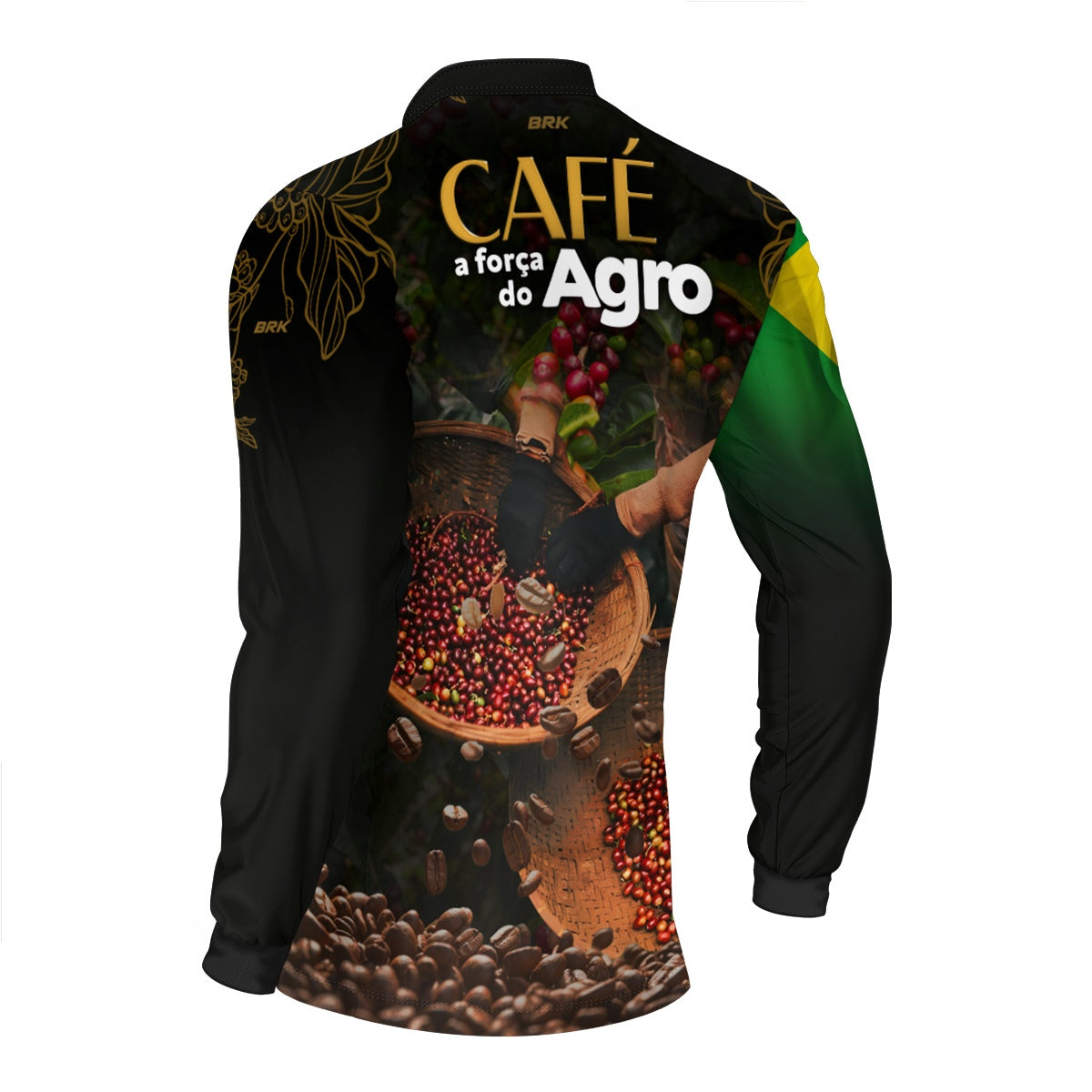 Camisa Agro Brk A Força do Agro Café com Proteção UV50+ - Brk Agro