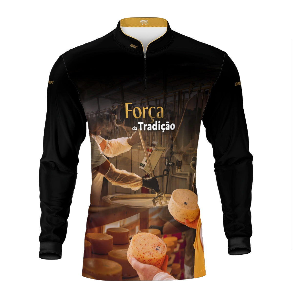 Camisa Agro Brk A Força da Tradição Produção de Queijo com Proteção UV50+ - Brk Agro