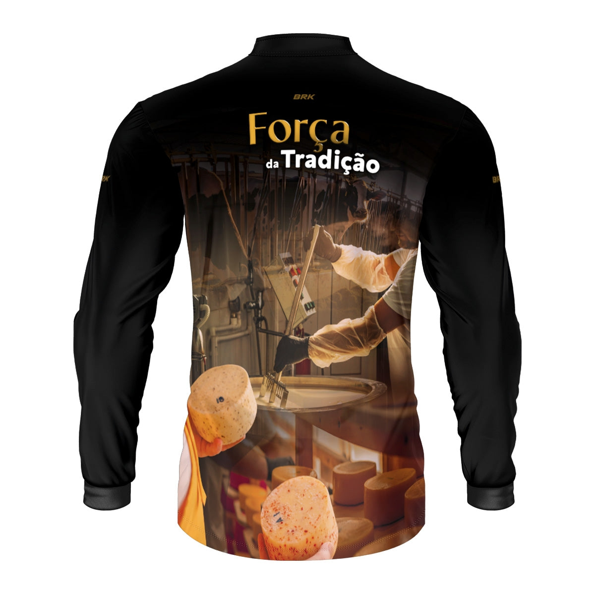 Camisa Agro Brk A Força da Tradição Produção de Queijo com Proteção UV50+ - Brk Agro