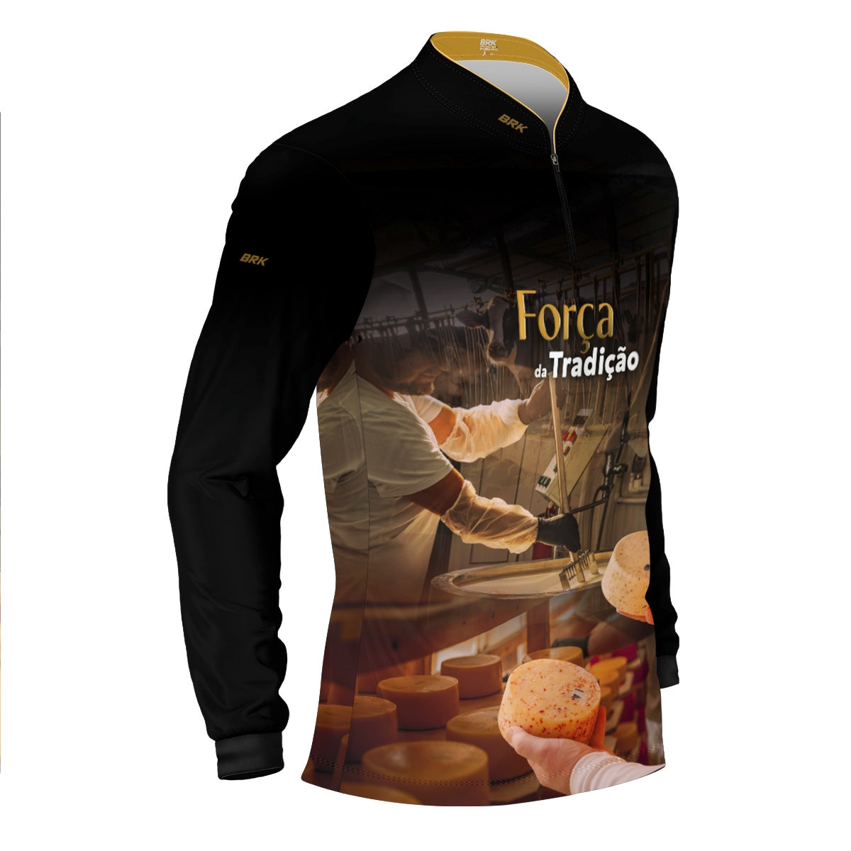 Camisa Agro Brk A Força da Tradição Produção de Queijo com Proteção UV50+ - Brk Agro