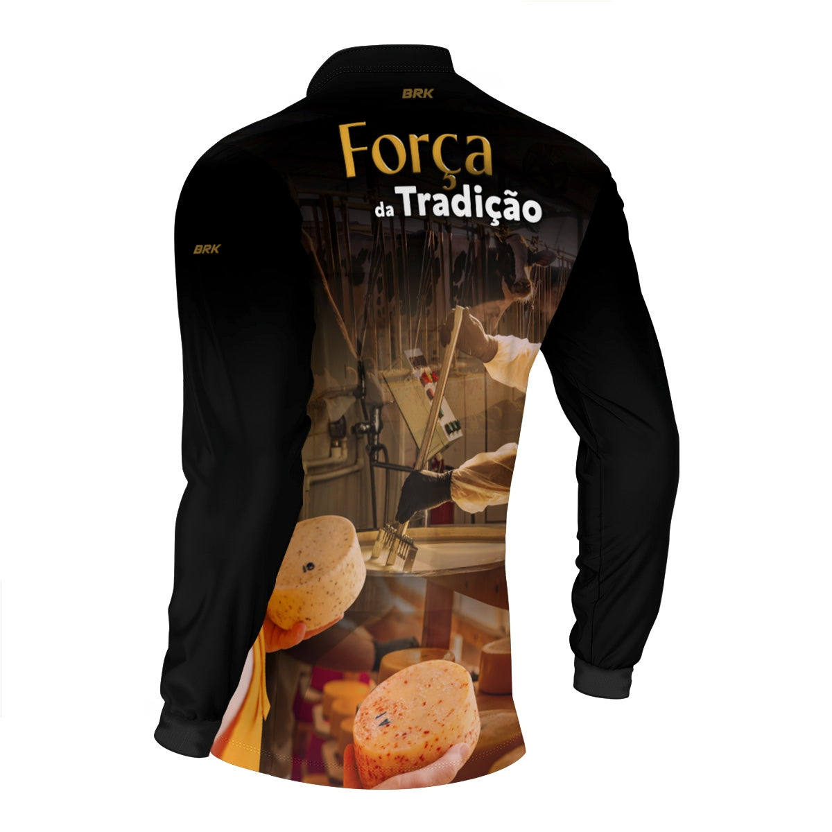 Camisa Agro Brk A Força da Tradição Produção de Queijo com Proteção UV50+ - Brk Agro