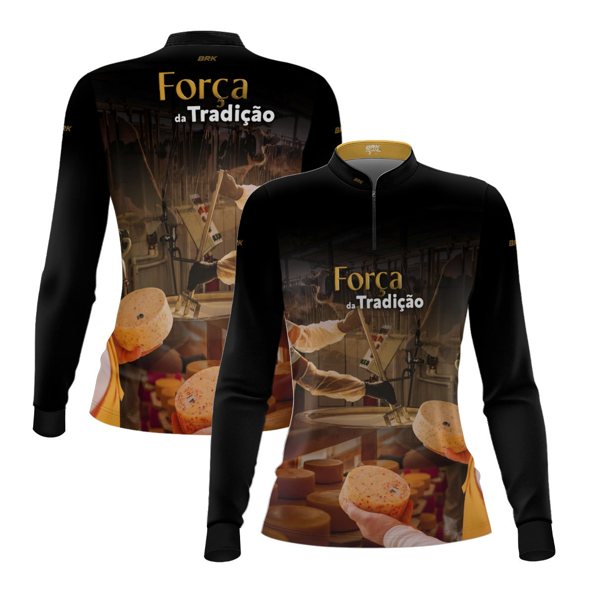 Camisa Agro Feminina Brk A Força da Tradição Produção de Queijo com Proteção UV50+ - Brk Agro
