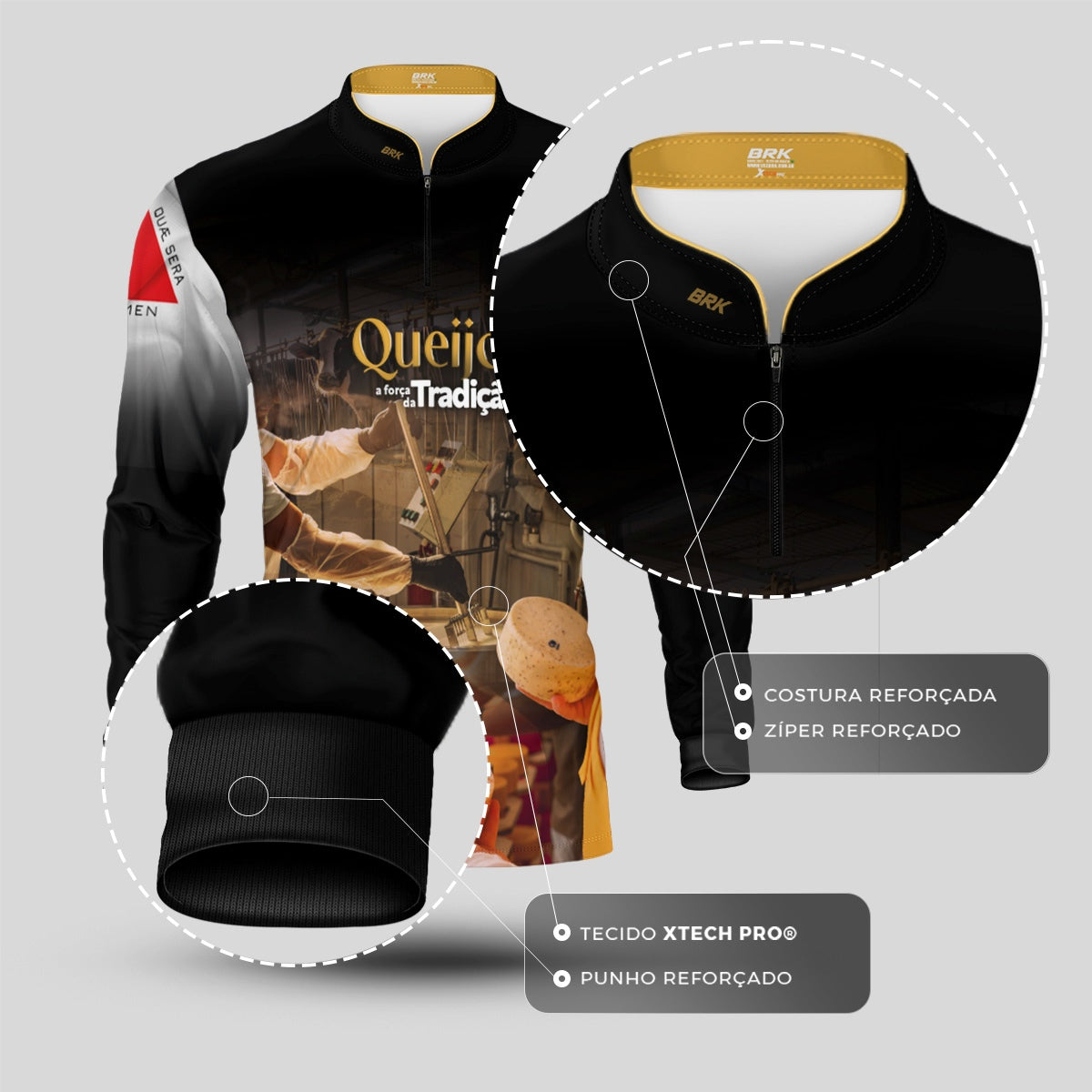 Camisa Agro Brk A Força da Tradição Produção de Queijo MG com Proteção UV50+ - Brk Agro