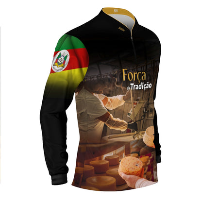 Camisa Agro Brk A Força da Tradição Produção de Queijo RS com Proteção UV50+ - Brk Agro