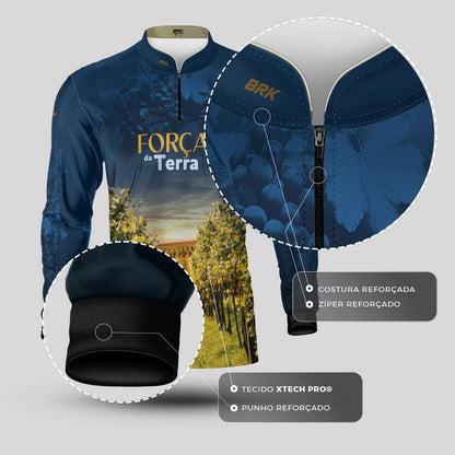 Camisa Agro Brk A Força da Terra Produção de Uva com Proteção UV50+ - Brk Agro