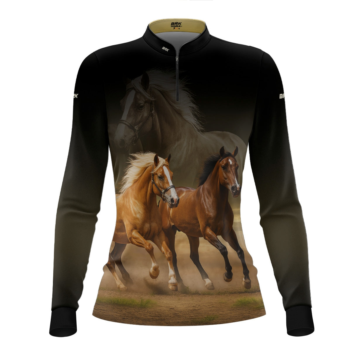 Camisa Agro Feminina Brk Cavalos com Proteção UV50+ - Brk Agro