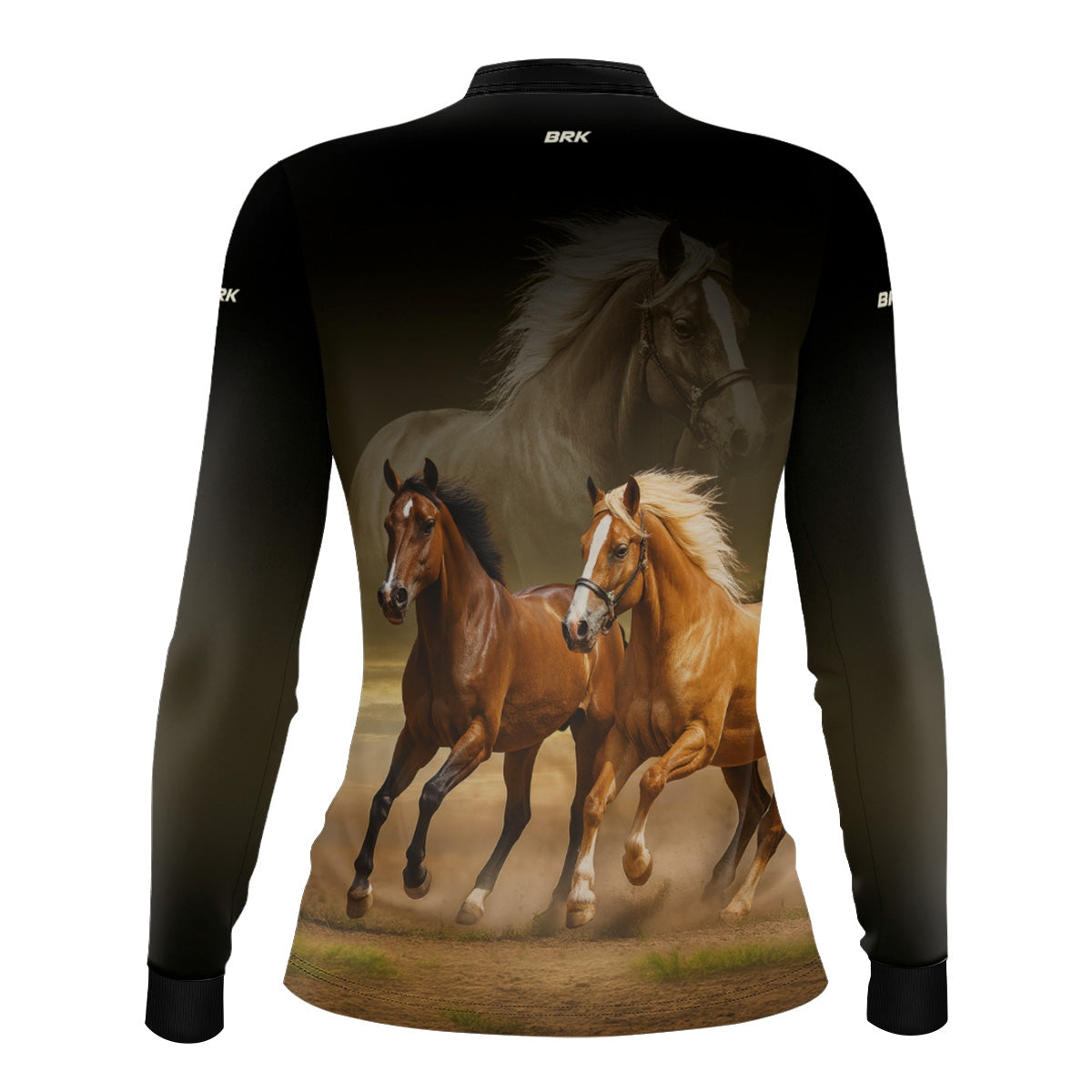 Camisa Agro Feminina Brk Cavalos com Proteção UV50+ - Brk Agro