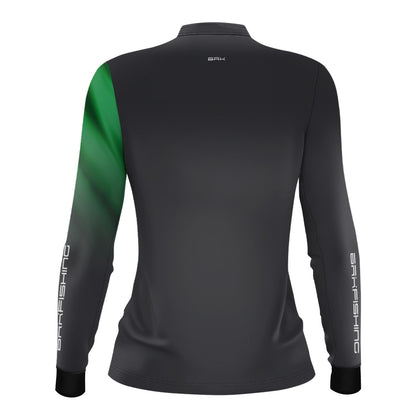 Camisa de Pesca Feminina Brk Cinza Bandeira do Brasil Garateia com Proteção UV50+ - Brk Agro