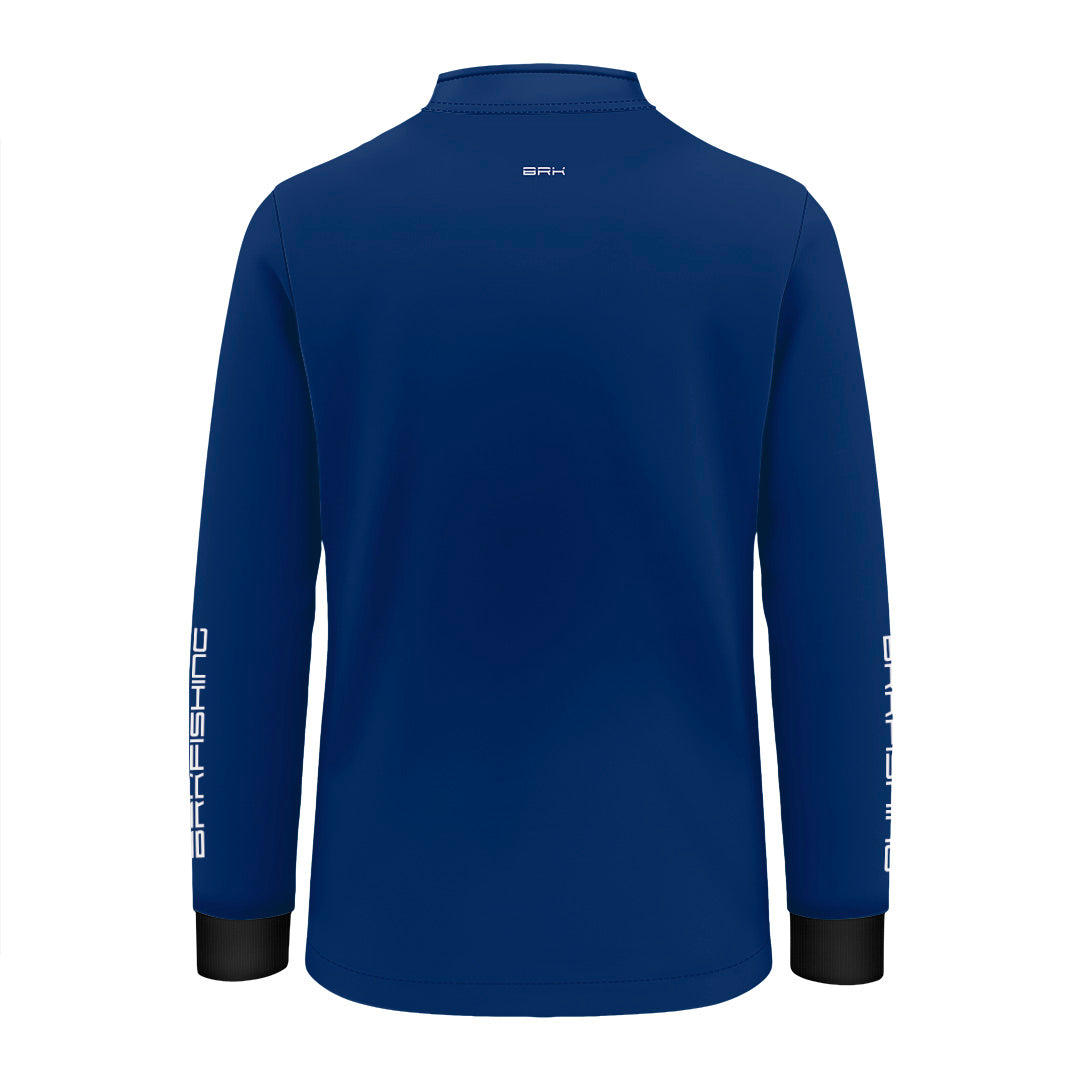 Camisa de Pesca Infantil Brk Azul Bandeira do Brasil Garateia com Proteção UV50+ - Brk Agro
