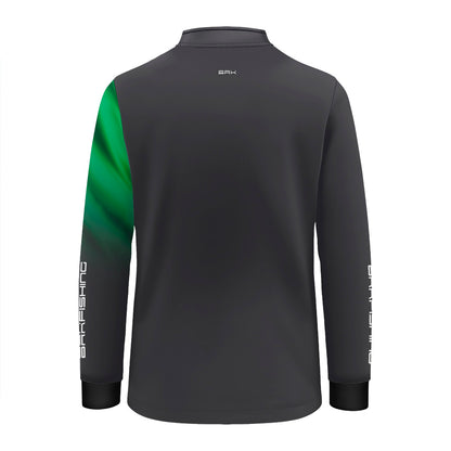 Camisa de Pesca Infantil Brk Cinza Bandeira do Brasil Garateia com Proteção UV50+ - Brk Agro