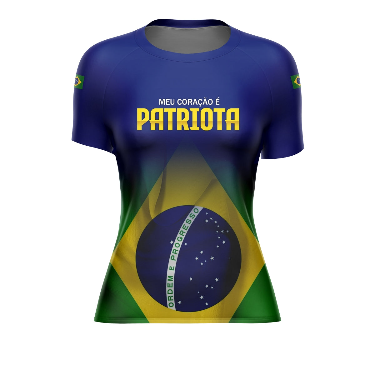 Camisa Brasil Patriota Feminina Brk Azul com Proteção UV50 - Brk Agro