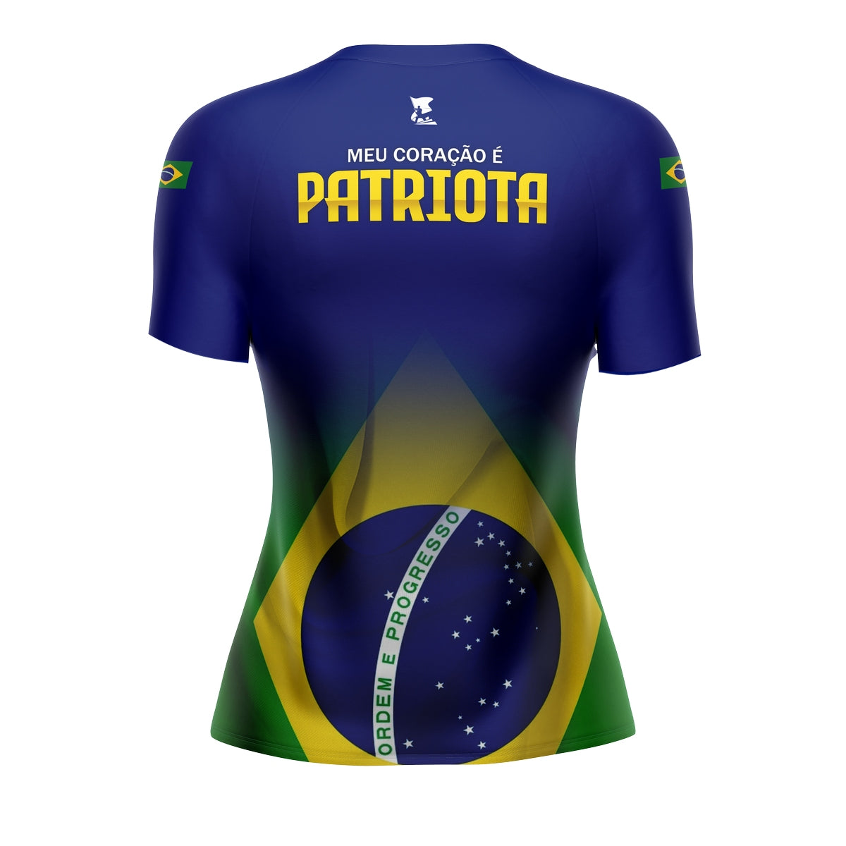 Camisa Brasil Patriota Feminina Brk Azul com Proteção UV50 - Brk Agro