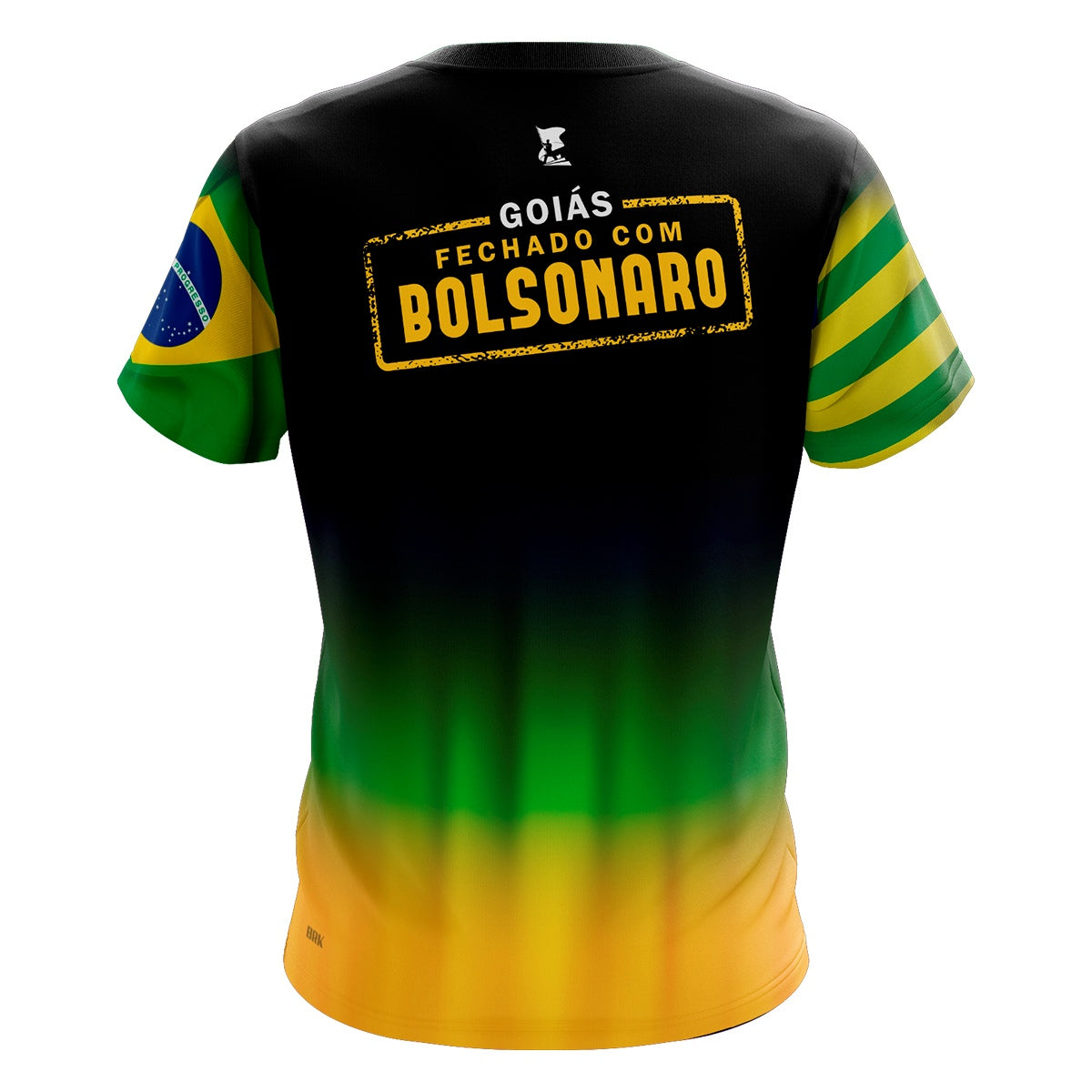 Camiseta Brasil Patriota GO Fechado com Proteção UV 50+ Envio Imediato - Brk Agro