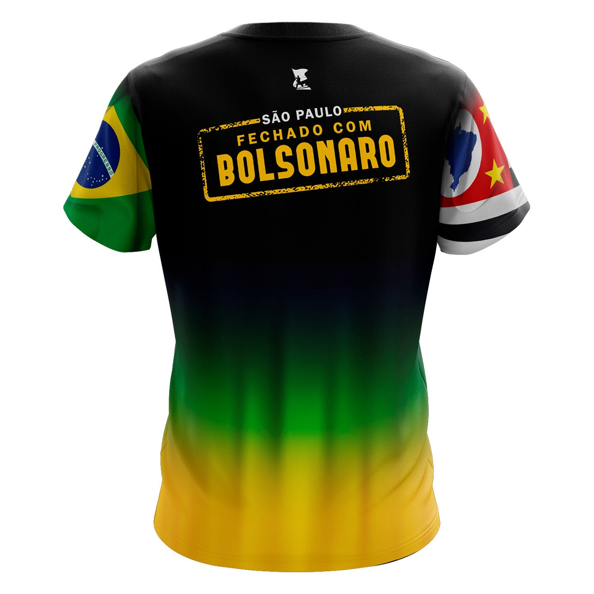 Camiseta Brasil Patriota SP Fechado com Proteção UV 50+ Envio Imediato - Brk Agro