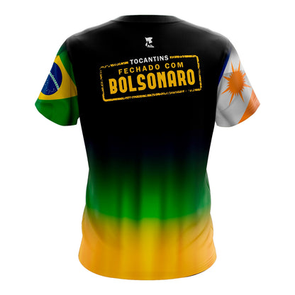 Camiseta Fechado com Bolsonaro Tocantins Patriota Envio Imediato - Brk Agro