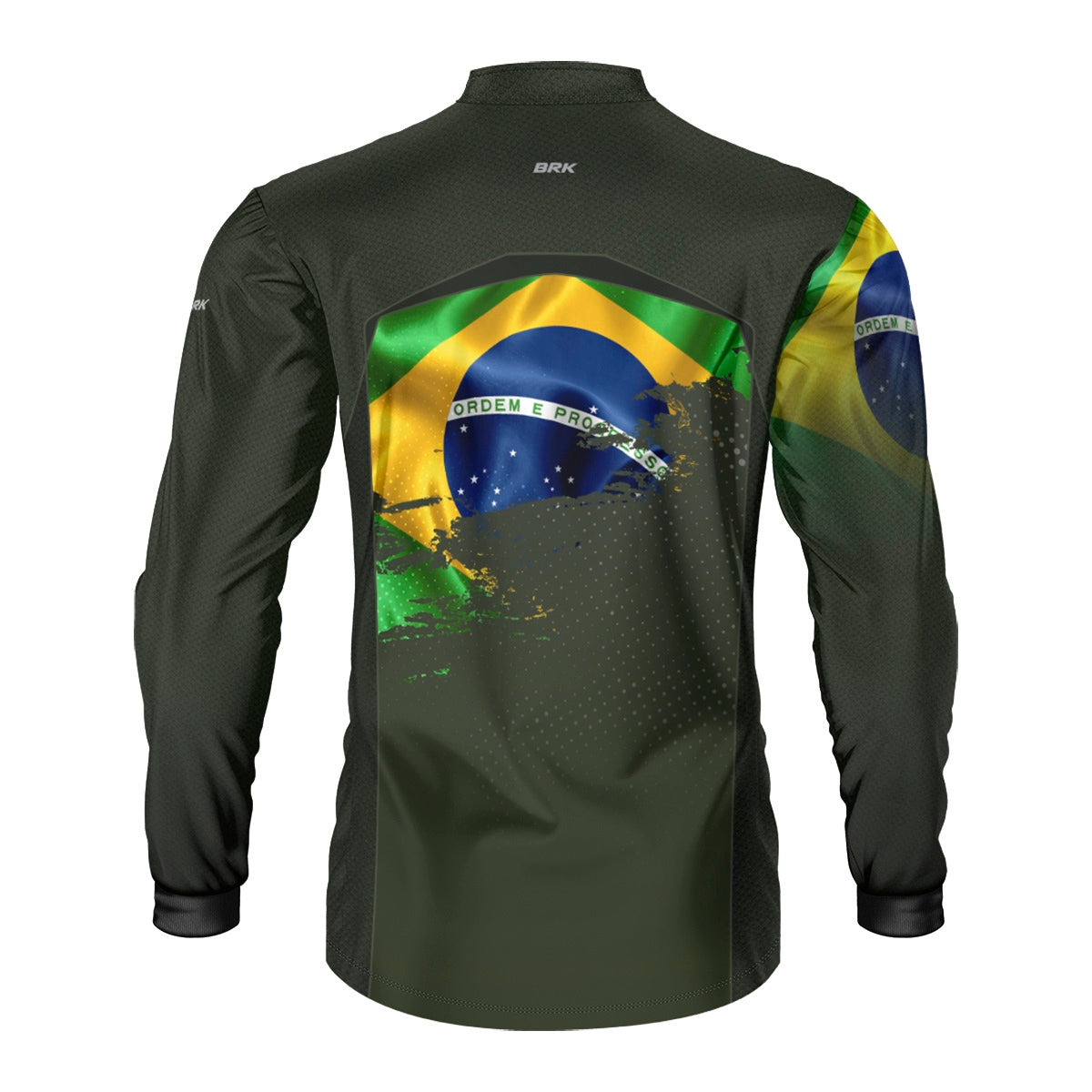 Camisa Agro Brk Brasil Verde Oliva com Proteção Solar UV50+ - Brk Agro