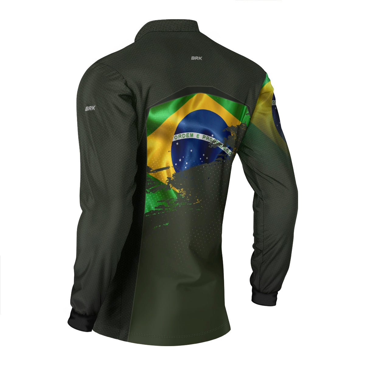 Camisa Agro Brk Brasil Verde Oliva com Proteção Solar UV50+ - Brk Agro