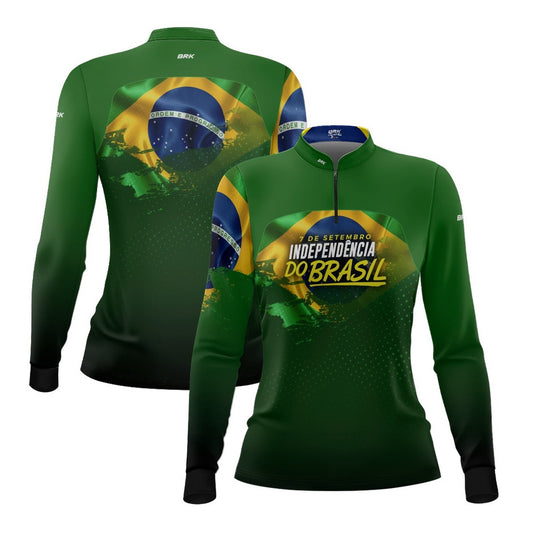 Camisa Agro Feminina Brk Independência Brasil com Proteção Solar UV50+ - Brk Agro