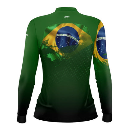 Camisa Agro Feminina Brk Independência Brasil com Proteção Solar UV50+ - Brk Agro