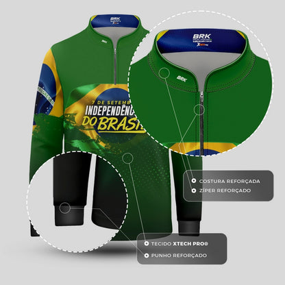 Camisa Agro Infantil Brk Independência Brasil com Proteção Solar UV50+ - Brk Agro