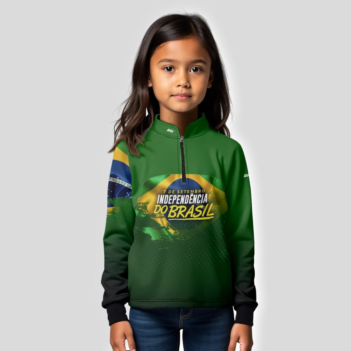 Camisa Agro Infantil Brk Independência Brasil com Proteção Solar UV50+ - Brk Agro