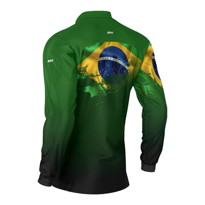 Camisa Agro Brk Brasil Verde com Proteção Solar UV50+ - Brk Agro