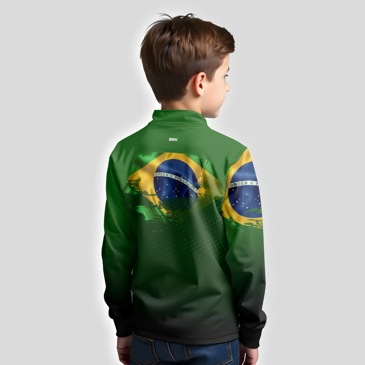 Camisa Agro Infantil Brk Brasil Verde com Proteção Solar UV50+ - Brk Agro