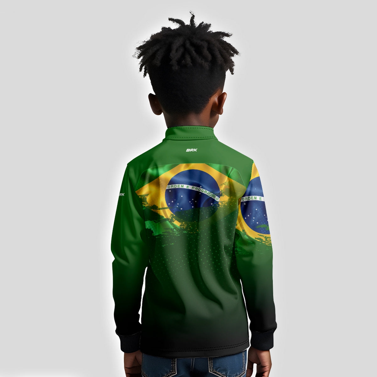 Camisa Agro Infantil Brk Brasil Verde com Proteção Solar UV50+ - Brk Agro