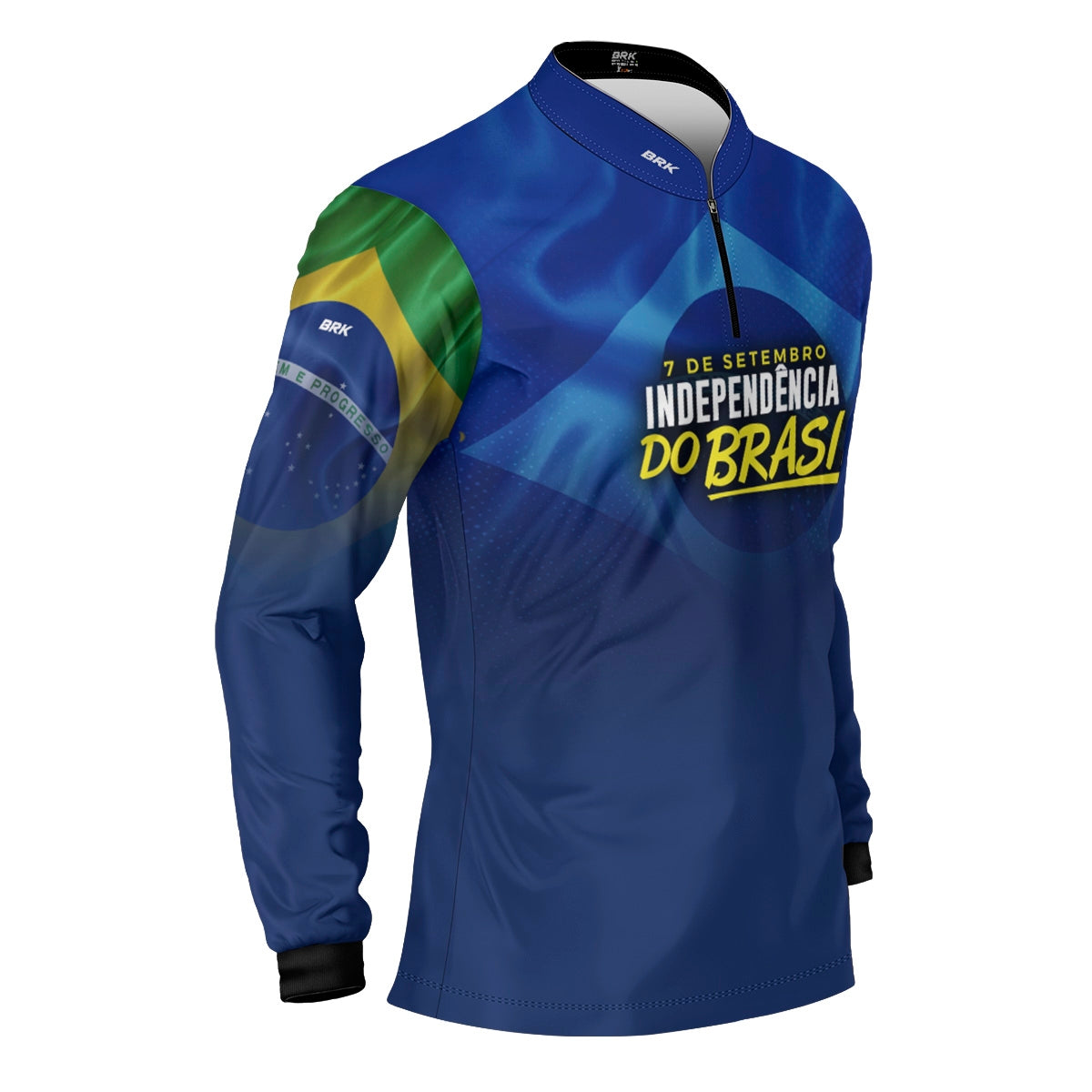 Camisa Agro Brk Independência Brasil Azul com Proteção Solar UV50+ - Brk Agro