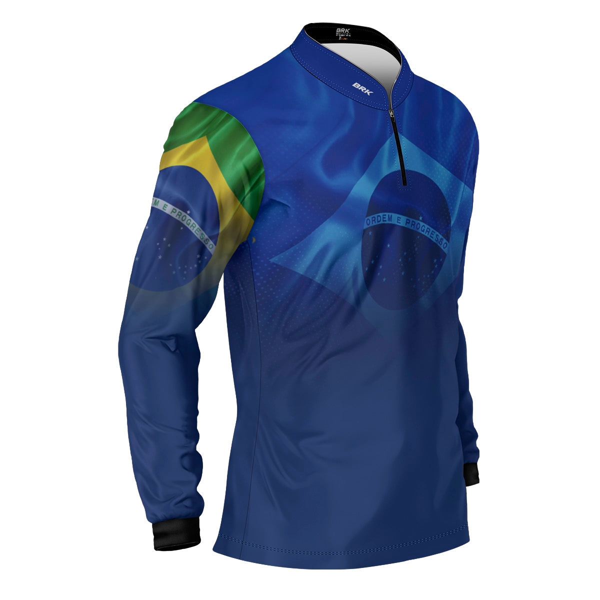 Camisa Agro Brk Brasil Azul com Proteção Solar UV50+ - Brk Agro