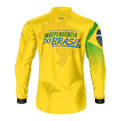 Camisa Agro Brk Independência Brasil Amarelo com Proteção Solar UV50+ - Brk Agro
