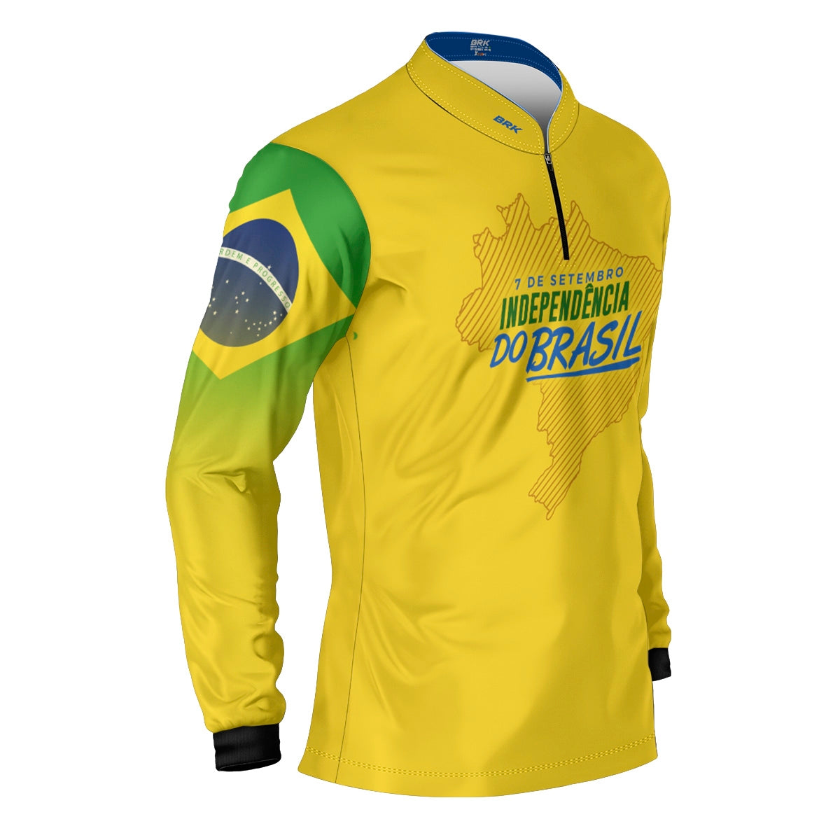 Camisa Agro Brk Independência Brasil Amarelo com Proteção Solar UV50+ - Brk Agro