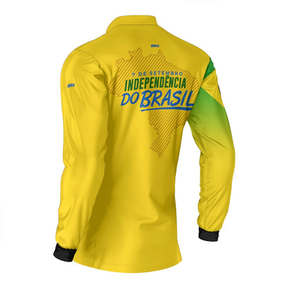Camisa Agro Brk Independência Brasil Amarelo com Proteção Solar UV50+ - Brk Agro