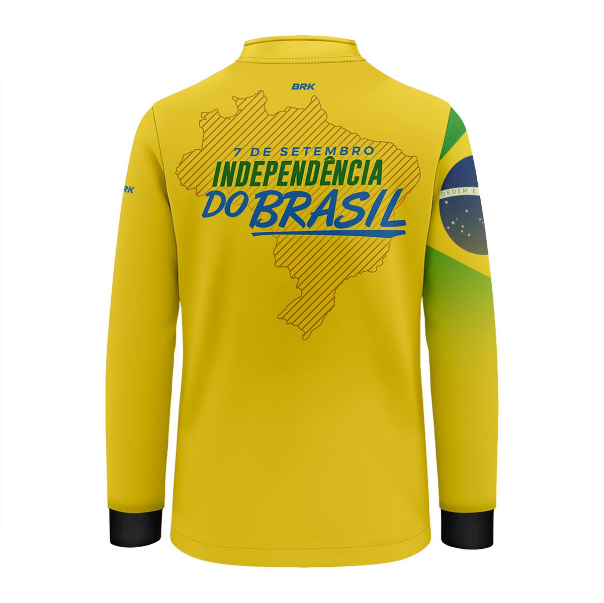 Camisa Agro Infantil Brk Independência Brasil Amarelo com Proteção Solar UV50+ - Brk Agro