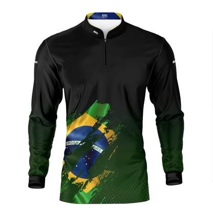 Camisa Agro Brk Bandeira Brasil Lateral com Proteção Solar UV50+