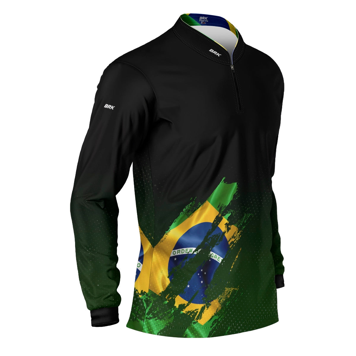 Camisa Agro Brk Bandeira Brasil Lateral com Proteção Solar UV50+ - Brk Agro