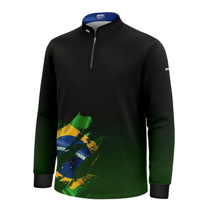 Camisa Agro Infantil Brk Bandeira Brasil Lateral com Proteção Solar UV50+