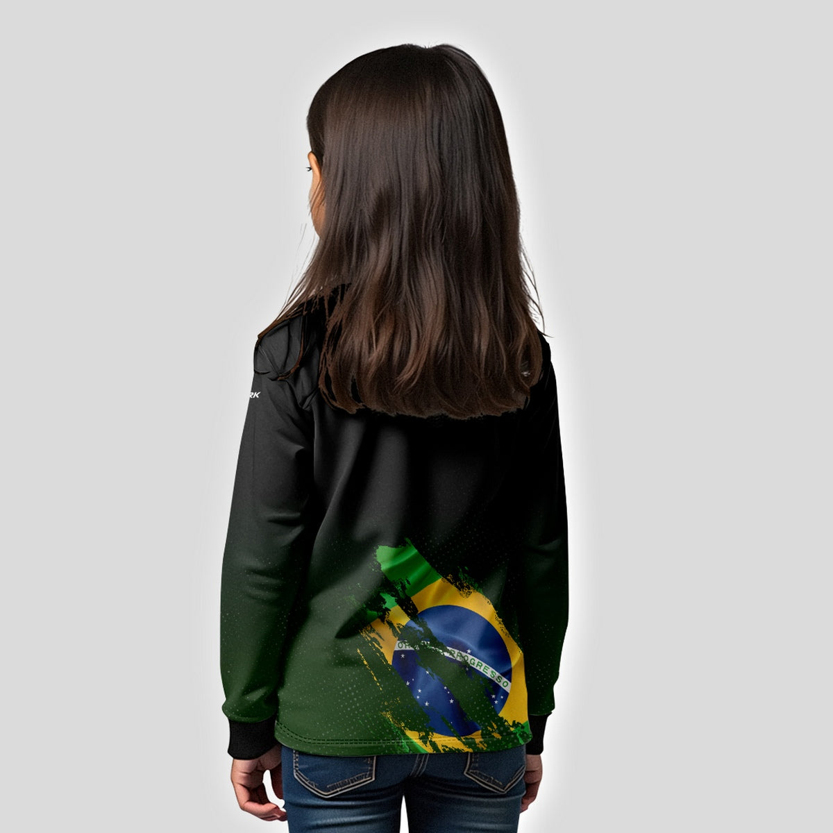 Camisa Agro Infantil Brk Bandeira Brasil Lateral com Proteção Solar UV50+ - Brk Agro