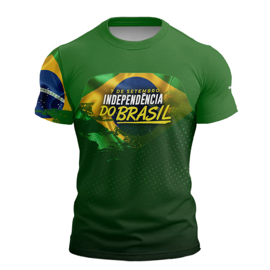 Camiseta Agro Brk Independência Brasil Verde com Proteção Solar UV50+