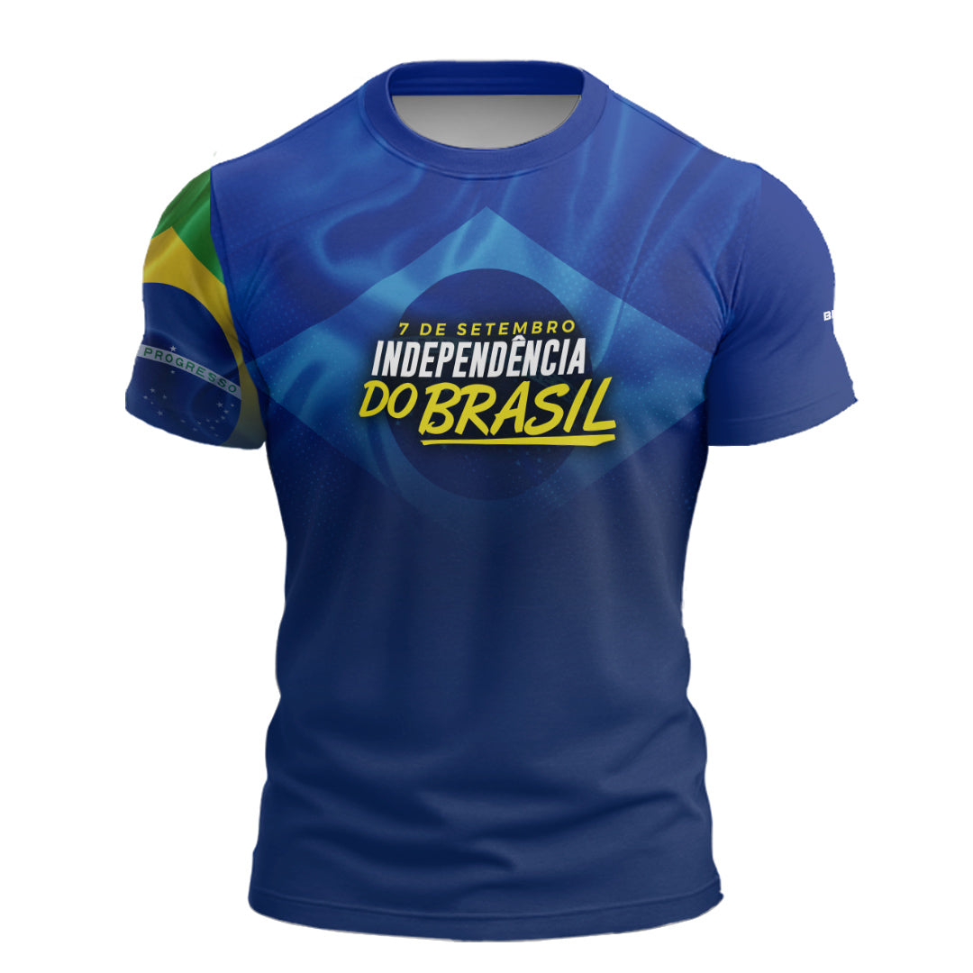 Camiseta Agro Brk Brasil Independência Azul com Proteção Solar UV50+ - Brk Agro