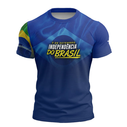 Camiseta Agro Brk Brasil Independência Azul com Proteção Solar UV50+ - Brk Agro