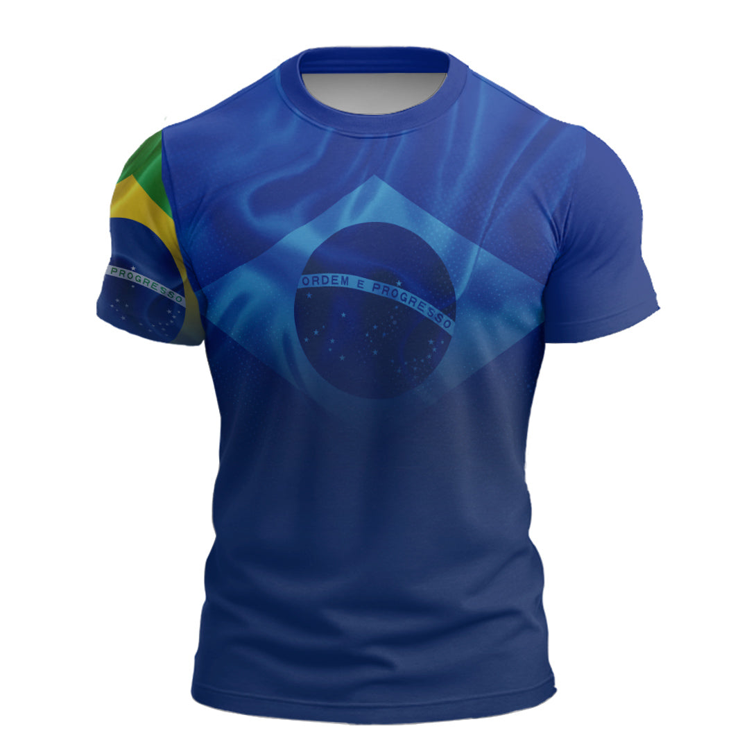 Camiseta Agro Brk Brasil Azul com Proteção Solar UV50+ - Brk Agro