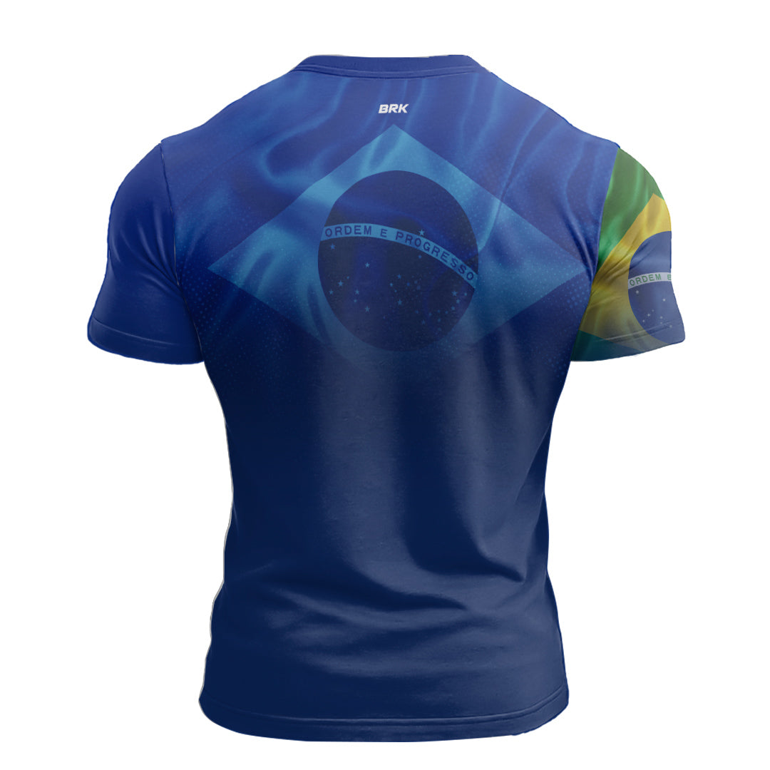 Camiseta Agro Brk Brasil Azul com Proteção Solar UV50+ - Brk Agro